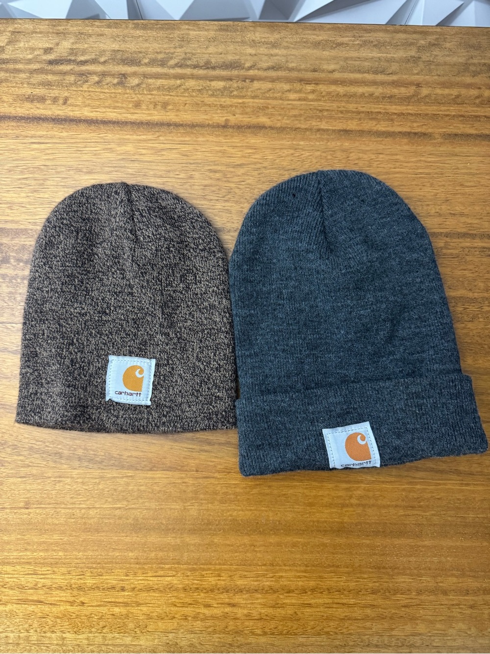 Carhartt BUNDLE Cuffed Beanie Brown and Dark Gray